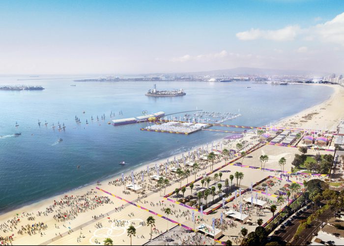 Los Angeles La 2024 Rendering Long Beach Pier Sailing 700x500 